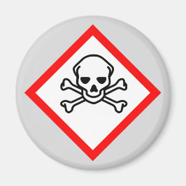 スカルとクロスボーンの危険度の記号 マグネット