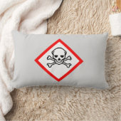 スカルとクロスボーンの危険度の記号 ランバークッション (ブランケット)
