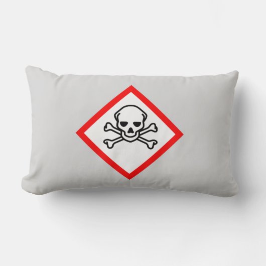 スカルとクロスボーンの危険度の記号 ランバークッション (正面)