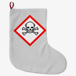 スカルとクロスボーンの危険度の記号 ラージクリスマスストッキング