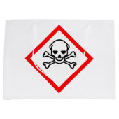 スカルとクロスボーンの危険度の記号 ラージペーパーバッグ (正面)