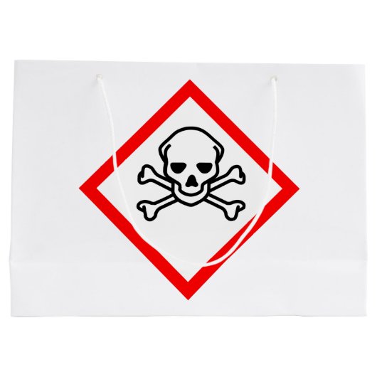 スカルとクロスボーンの危険度の記号 ラージペーパーバッグ (裏面)