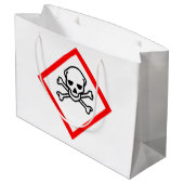 スカルとクロスボーンの危険度の記号 ラージペーパーバッグ (裏面アングル)