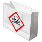 スカルとクロスボーンの危険度の記号 ラージペーパーバッグ (正面アングル)