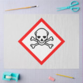 スカルとクロスボーンの危険度の記号 薄葉紙 (クラフト)