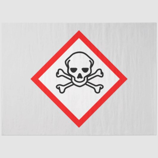 スカルとクロスボーンの危険度の記号 薄葉紙 (正面)