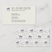 スカルとクロスボーンアイボリーホワイト 名刺 (正面/裏面)