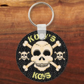 スカルとクロスボーンキーチェーン キーホルダー (正面)