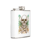スカルとクロスボーンズのビニール包まれたフラスコ フラスク (右)