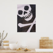 スカルとクロスボーンズのポスター ポスター (キッチン)