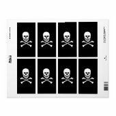 スカルとクロスボーンズのワインラベル ラベル (フルシート)