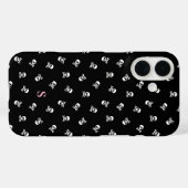 スカルとクロスボーンズモノグラムのハロウィーン Case-Mate iPhoneケース (裏面 (横))