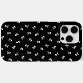 スカルとクロスボーンズモノグラムのハロウィーン Case-Mate iPhoneケース (裏面 (横))
