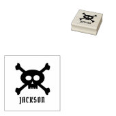 スカルとクロスボーンズ海賊名ラバースタンプ ラバースタンプ (押印)