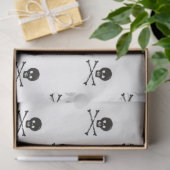 スカルとクロスボーンデザイン 薄葉紙 (ギフト)