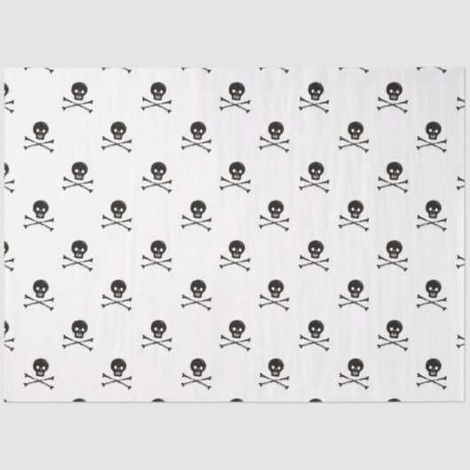 スカルとクロスボーンデザイン 薄葉紙 (正面)