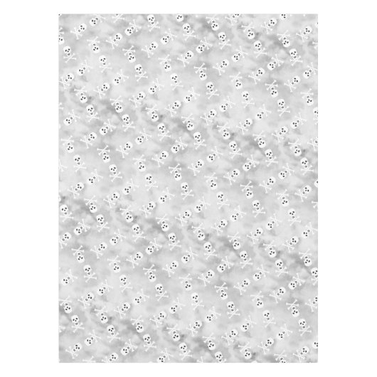 スカルとクロスボーンハロウィーンテーブルクロス テーブルクロス (正面)