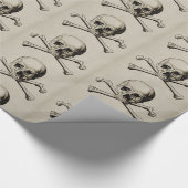 スカルとクロスボーンハロウィーン ラッピングペーパー (角)