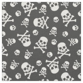 スカルとクロスボーンバイク ファブリック (クローズアップ)