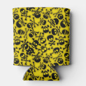 スカルとクロスボーンパターン 缶クーラー (裏面)