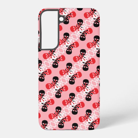 スカルとクロスボーンパターン SAMSUNG GALAXYケース (裏面)
