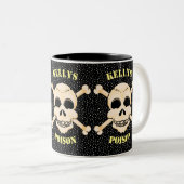 スカルとクロスボーンマグカップ ツートーンマグカップ (正面右)