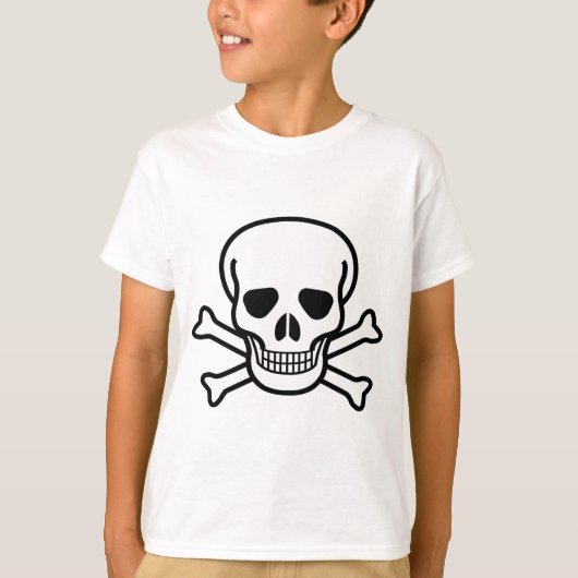 スカルとクロスボーンライト Tシャツ (正面)