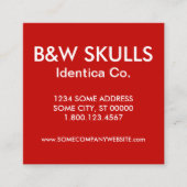 スカルとクロスボーン会社カード スクエア名刺 (正面)