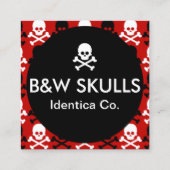 スカルとクロスボーン会社カード スクエア名刺 (裏面)