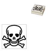 スカルとクロスボーン2イラストレーションスタンプ ラバースタンプ (押印)