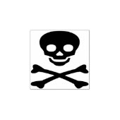 スカルとクロスボーン2シルエットアートスタンプ ラバースタンプ (インプリント)