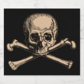 スカルとクロスボーン2 リキュールボトルラベル (シングルラベル)