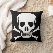 スカルとクロスボーン クッション (ブランケット)