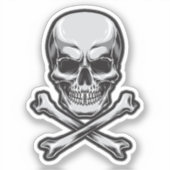 スカルとクロスボーン シール (正面)