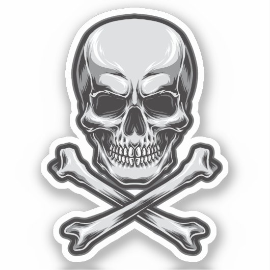 スカルとクロスボーン シール (正面)