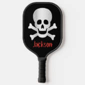 スカルとクロスボーン ピックルボールラケット (裏面)
