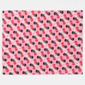 スカルとクロスボーン フリースブランケット (正面(横))