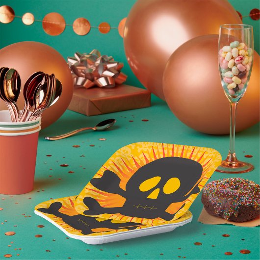 スカルとクロスボーン ペーパープレート