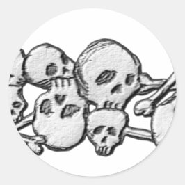 スカルとクロスボーン ラウンドシール