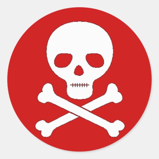 スカルとクロスボーン ラウンドシール (正面)