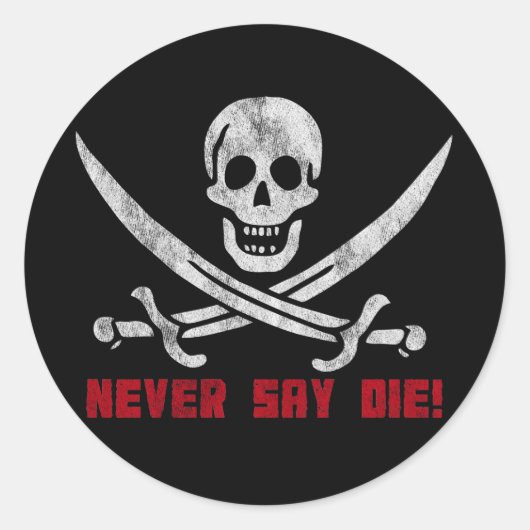 スカルとクロスボーン ラウンドシール (正面)