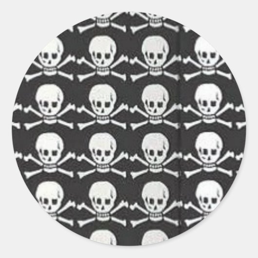 スカルとクロスボーン ラウンドシール (正面)