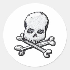 スカルとクロスボーン ラウンドシール