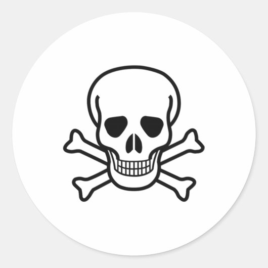 スカルとクロスボーン ラウンドシール (正面)