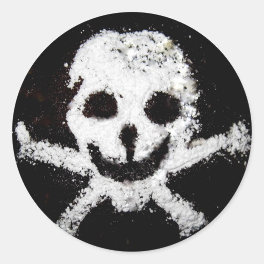 スカルとクロスボーン ラウンドシール (正面)