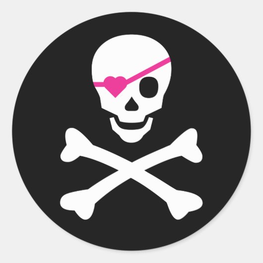 スカルとクロスボーン ラウンドシール (正面)