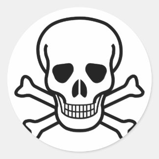 スカルとクロスボーン ラウンドシール