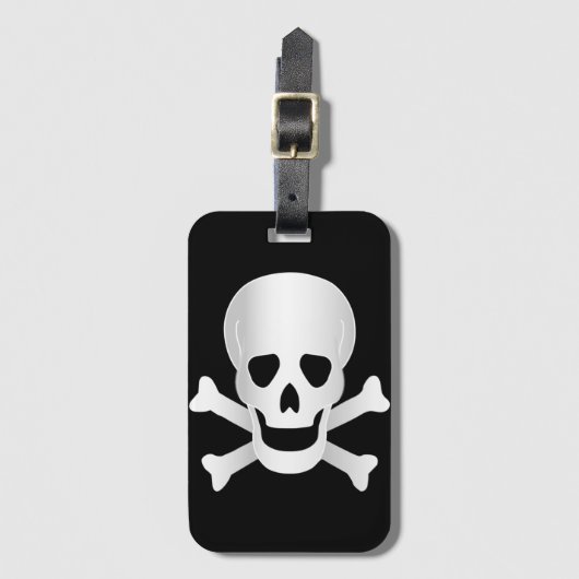 スカルとクロスボーン ラゲッジタグ (正面縦)