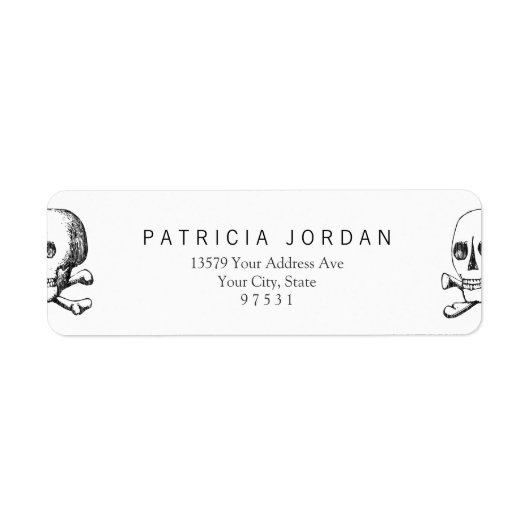 スカルとクロスボーン ラベル (正面)