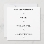 スカルとクロスボーン。緑と黒 招待状 (裏面)